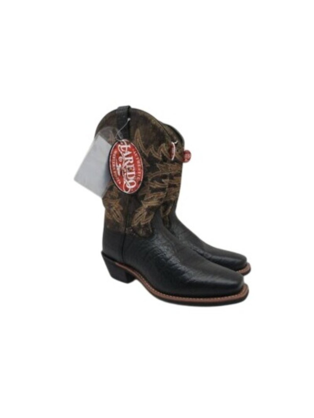 Laredo Men's 12" Pull On Western Cowboy Work Boot W0002586 Black/Brown 9M